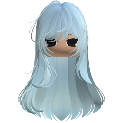 Long Straight Girl Hair (Sky Blue)