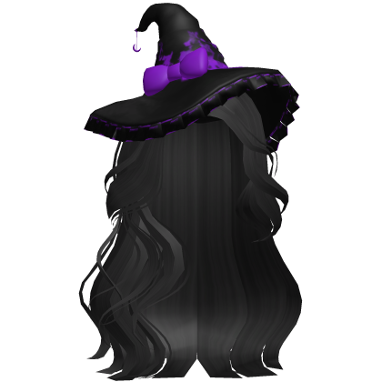 Halloween Side Swept Witch Hair (Black)