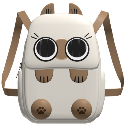 White Cat Backpack w/ Following Eyes 3.0 Roblox item