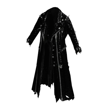 Black Y2K Punk Trench Coat [PBR] | Roblox Item - Rolimon's