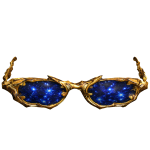(CODE=89w )24k Gold Starry Blue Y2K Vampire shades