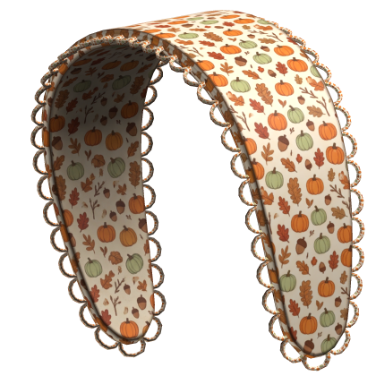 fall lacy autumn cute printed headband Roblox item