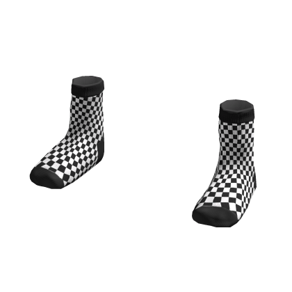 Black & White Checkered Socks thumbnail