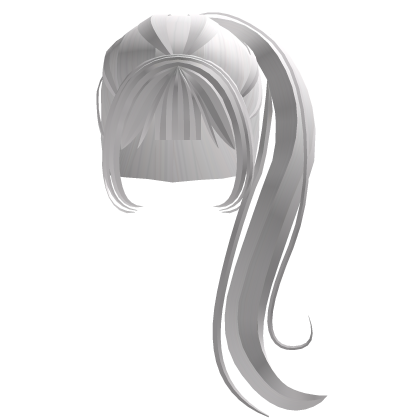 Wavy Long Side Ponytail in White Roblox item