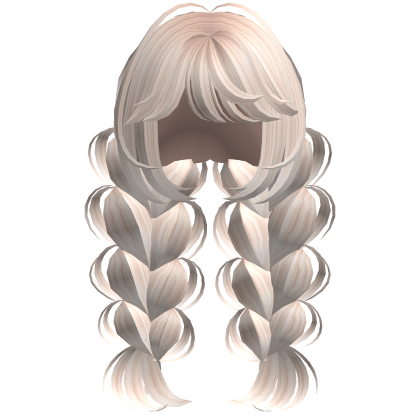 Fluffy Messy Back Braids (Beige) Roblox item