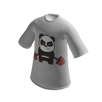 Deadlifting Panda Oversized Graphic Tee Roblox Item Rolimon s