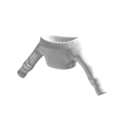 White Crop Off Shoulder Sweater