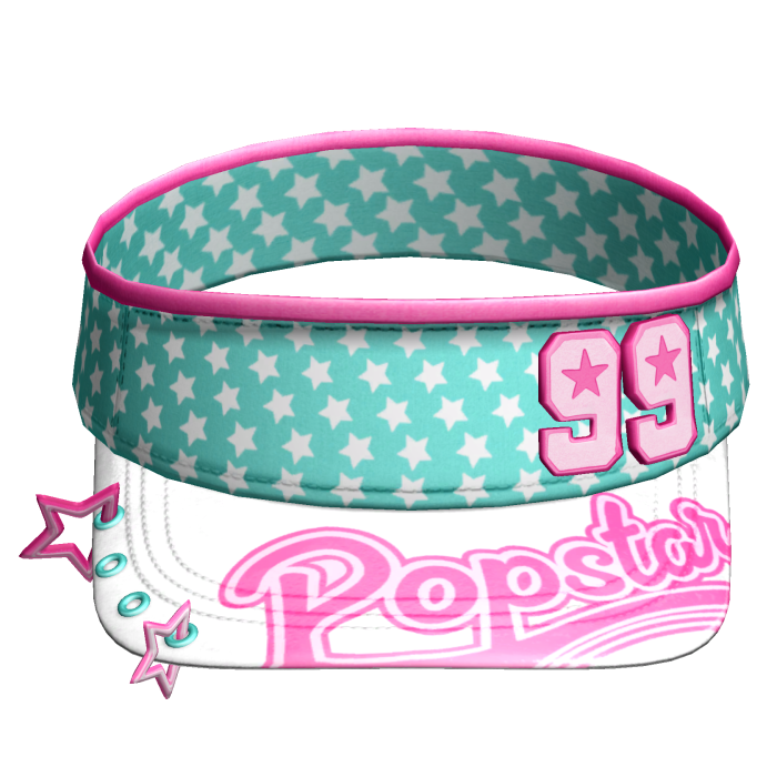 Amekaji Gyaru Harajuku Star Visor Teal Pink