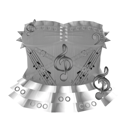 cute white emo spikey musical dress Roblox item