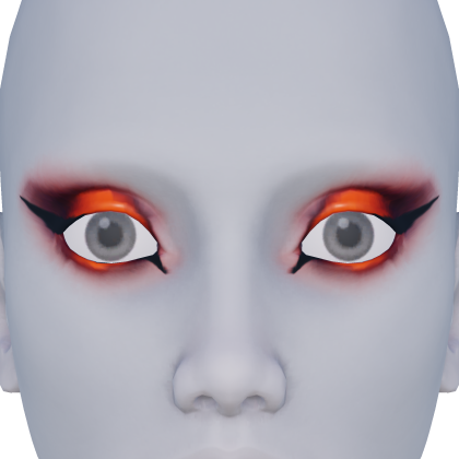 Orange Eyeshadow & Black Eyeliner