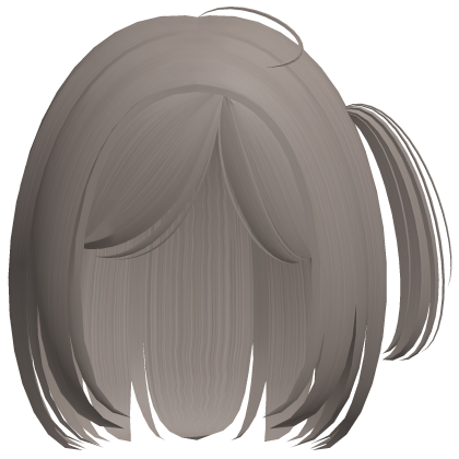 short side ponytail doll hair in ash Roblox item