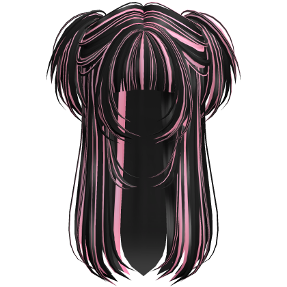 Vamp Long Straight Pigtails Scene Pink Roblox item