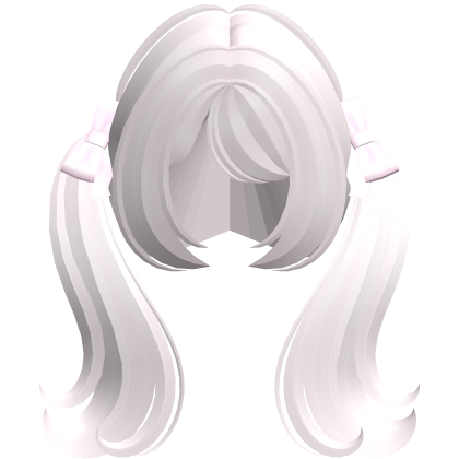 ‿੭ ♡ sweet ribbon pigtails in pink ⸝⸝ Roblox item