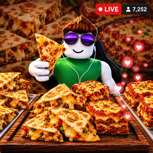 [🧀🍝🍯] Stream a Mukbang! Roblox game