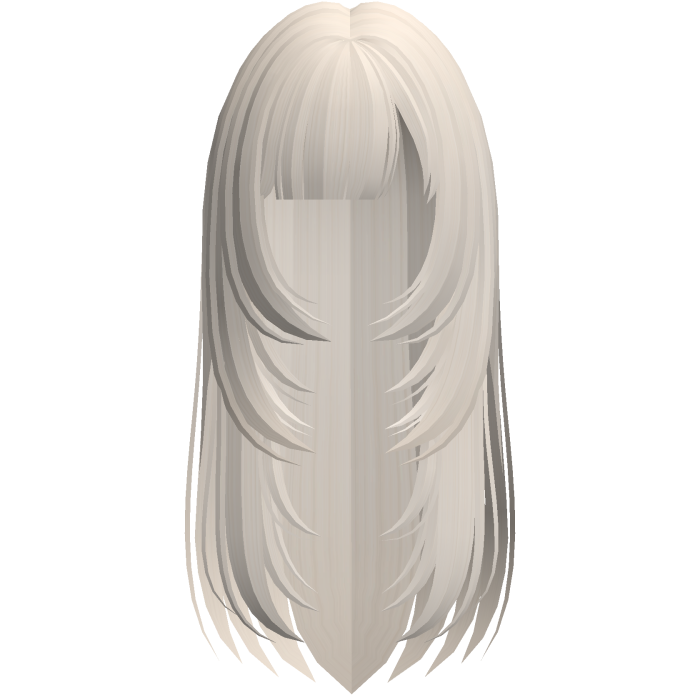 adorable long layered hime bang hair blonde