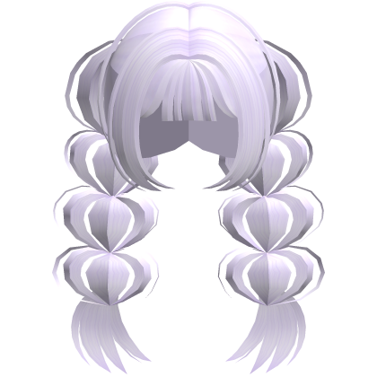 Long braided pigtails behind in purple