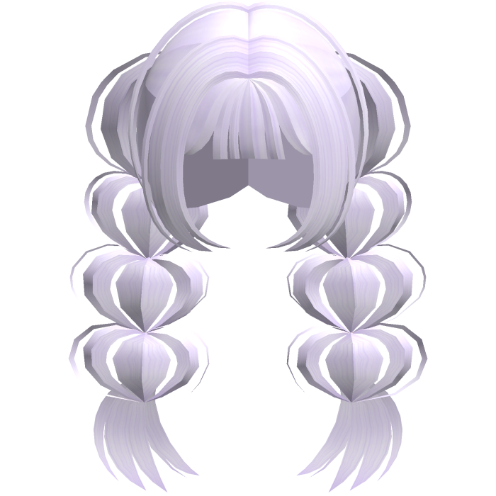 Long braided pigtails behind in purple