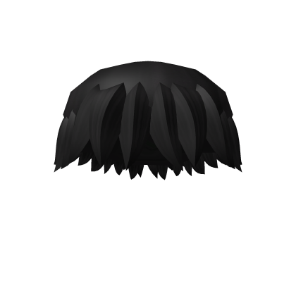 Black Spiky Hair (For Hats) Roblox item
