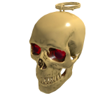 Golden Ruby Skull
