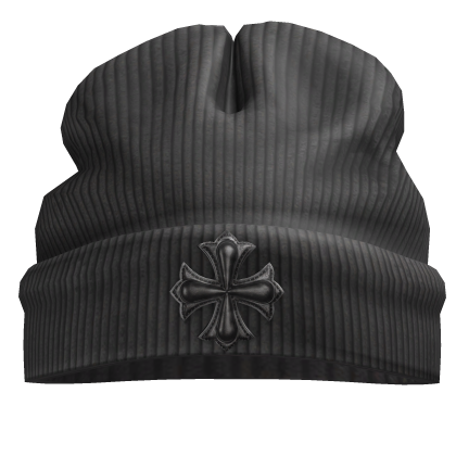 Worn in goth grey beanie