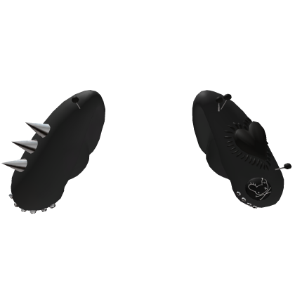 Black Plush Stitched Gothic Ears