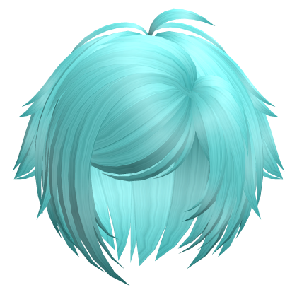 cyan wispy anime side swept bob Roblox item
