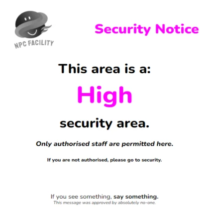 High Security Area