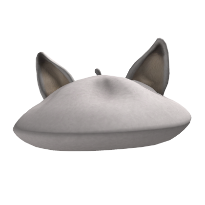 Artic White Fox Ears Berret Roblox item