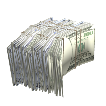 Left Rubber Bands Stack of Money thumbnail