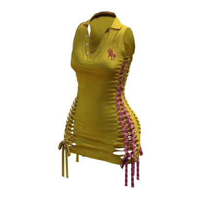 Braided Cutout Sleeveless Polo (5th Ave)