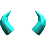Cyan Gem Horns