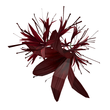 Red Spider Lily Japanese Flower Headpiece Left