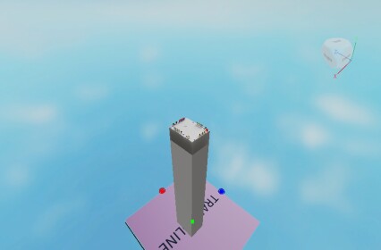 push noobs off a buliding to trampolines!