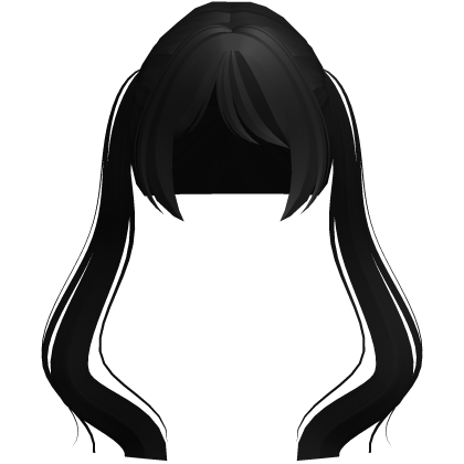 Cute Long Black Hime Twintails Roblox item