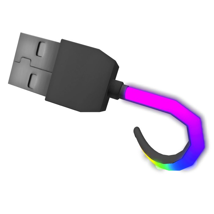 [GLOWING] Neon RGB USB Cable Tail