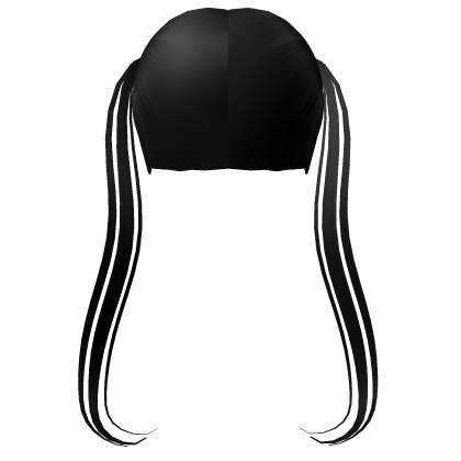 ♡cute Long Black straight hair pigtails no bangs Roblox item