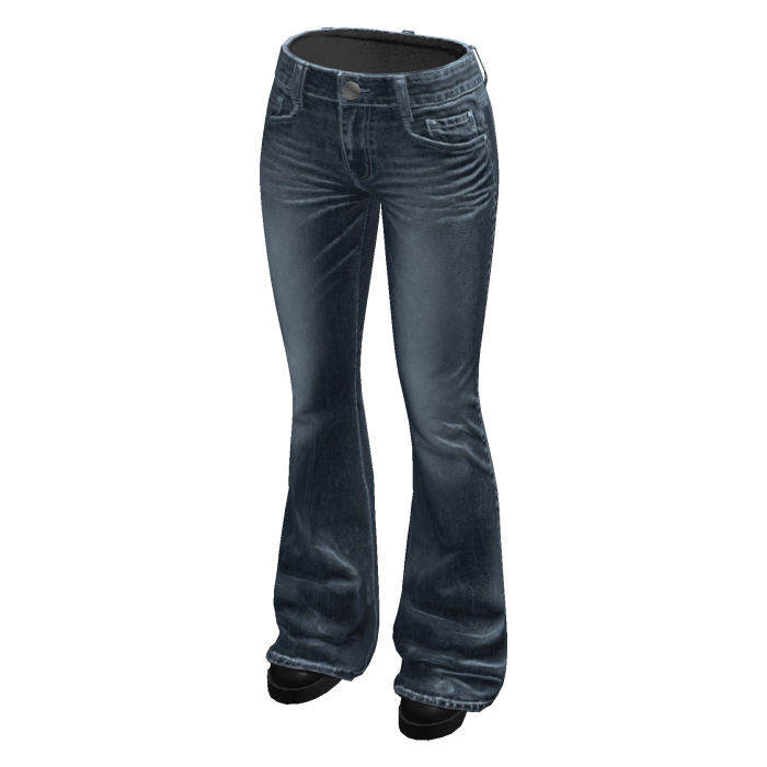 Low Rise Bootcut Jeans (Blue)