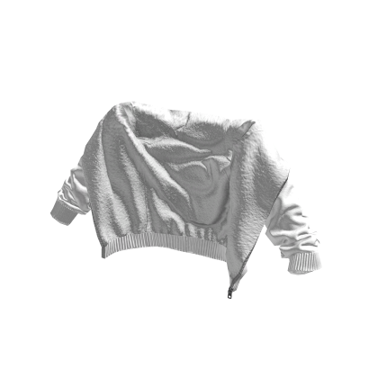 White Draped Hoodie