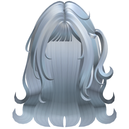 Cute Long Wavy Hair w/ Flipped Ends (Sky Blue)