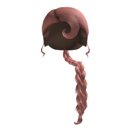 Sleek Side Braid W/ Curled Bang [Pink] Roblox item