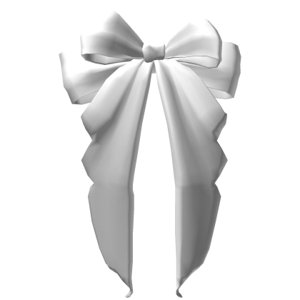 Big Hair Bow White Basic Cute Ribbon Head Cutesy Roblox item