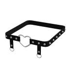 ♡ : black heart spiked thigh garter belt 