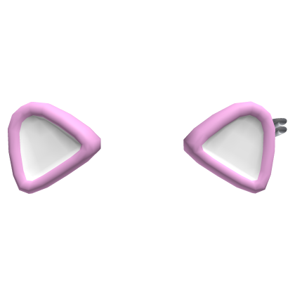 Pierced Cats Ears Pink White