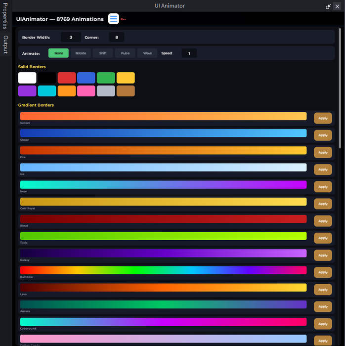 UI Animator - AutoScale, Studs, Presets, Templates preview 1