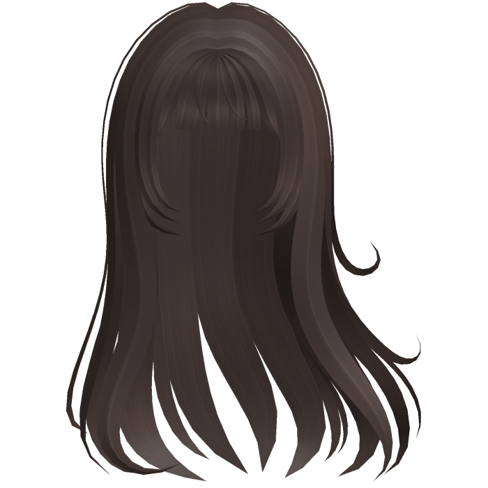 Long Windy Cute Flowy Hair In Dark Brown