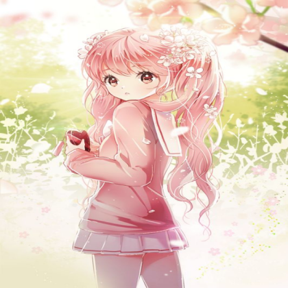Cute manga girl w/ pink hair Roblox decal