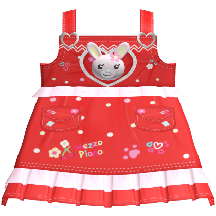 🍓 mezzo piano mimi overalls red