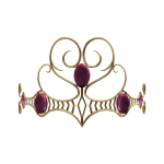 Golden Sapphire Heart Tiara