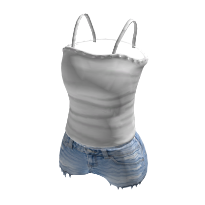 Baddie White Top & Shorts