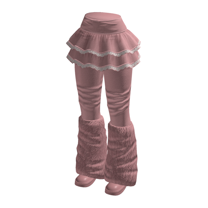 Tiered Skirt with Slouchy Boots (Pink)